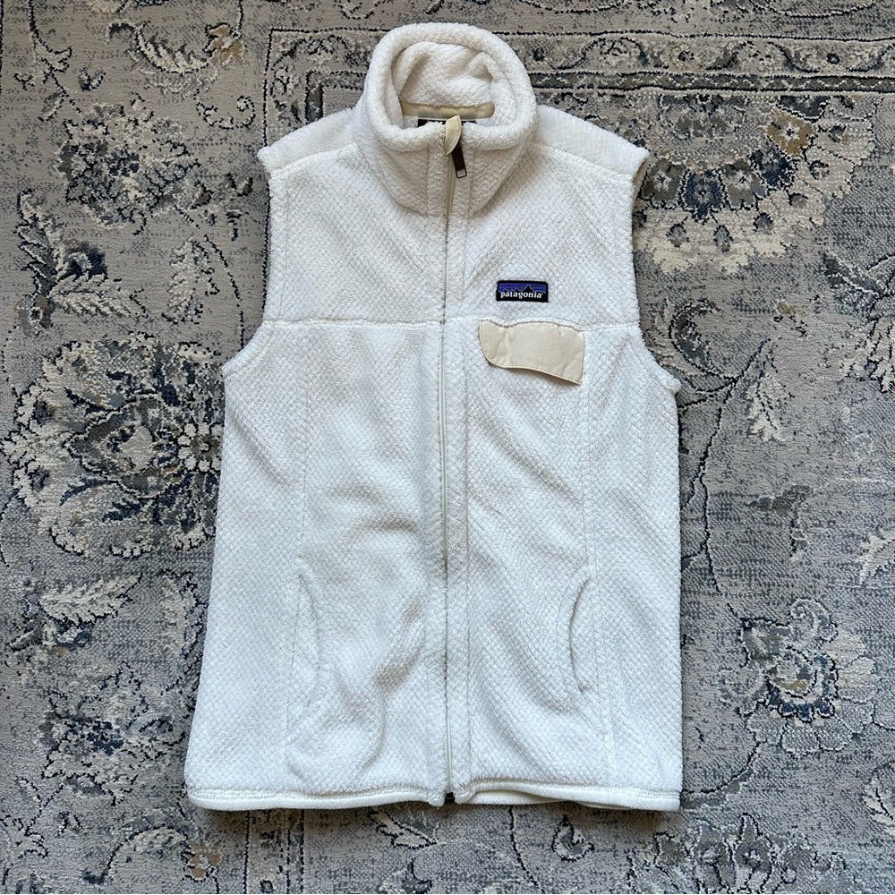 Patagonia White Fleece Vest